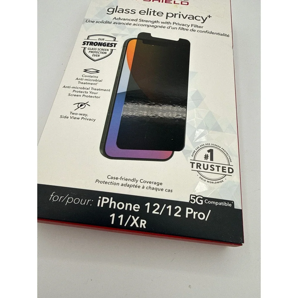 InvisibleShield Glass Elite Privacy iPhone 12/12 Pro/11/XR 5G Screen Protector